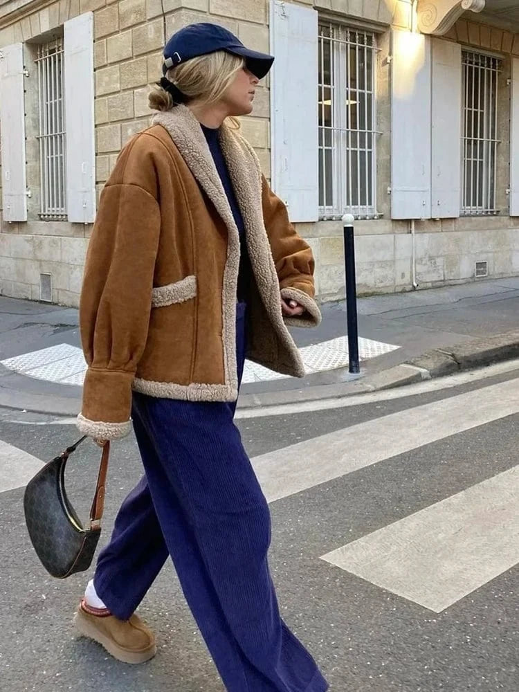 Mockajacka med teddyfoder