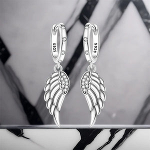 Orstarry 925 Sterling Silver Sparkling Wings Earrings Original Jewelry Drop Earrings Women Jewelry Party Trendy Anniversary Gift OTE4095
