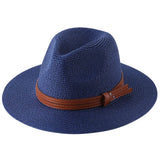 Panama cowboyhatt i strå Marinblå 1 / 59cm