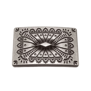 Rektangulär concho i vintagemetall Antik silver