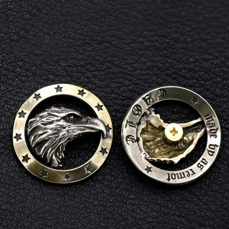 Runt Concho i Mässing med Örnhuvud