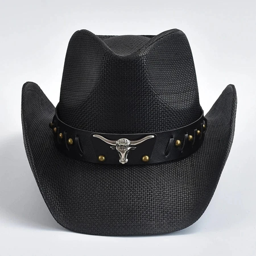 Svart cowboyhatt Svart 2 / One Size