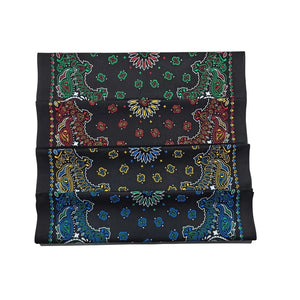 Svart Paisley Bandana med Flerfärgat Tryck