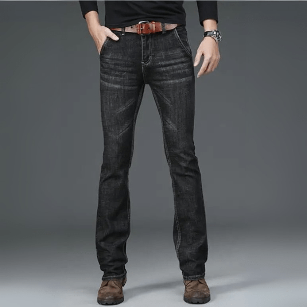 Svarta bootcut jeans herr