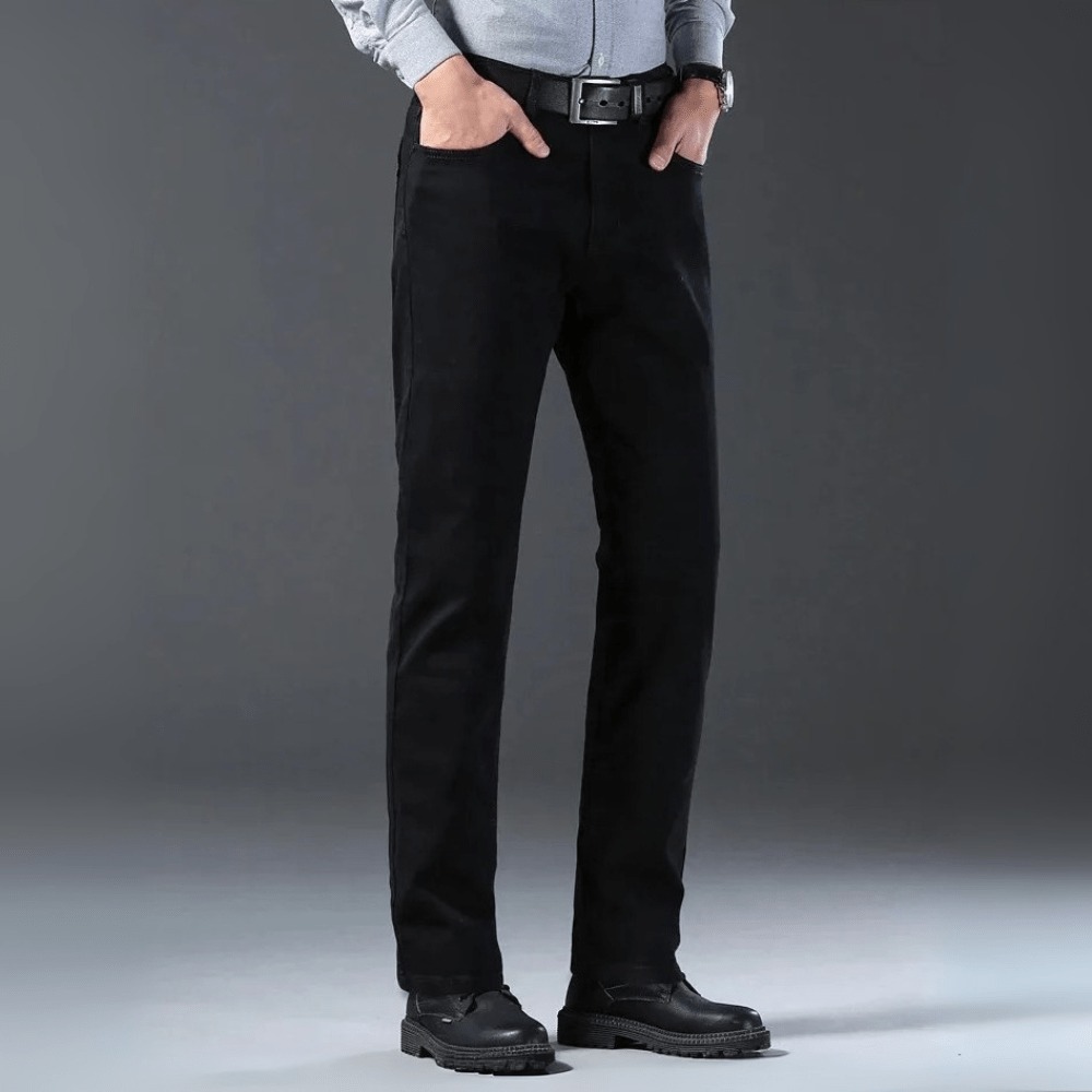 Svarta jeans herr straight
