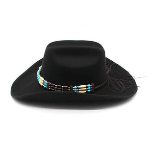 Ull Cowboyhatt med pärlband