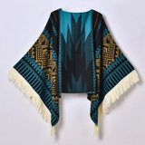 Vintage poncho Blå / One Size