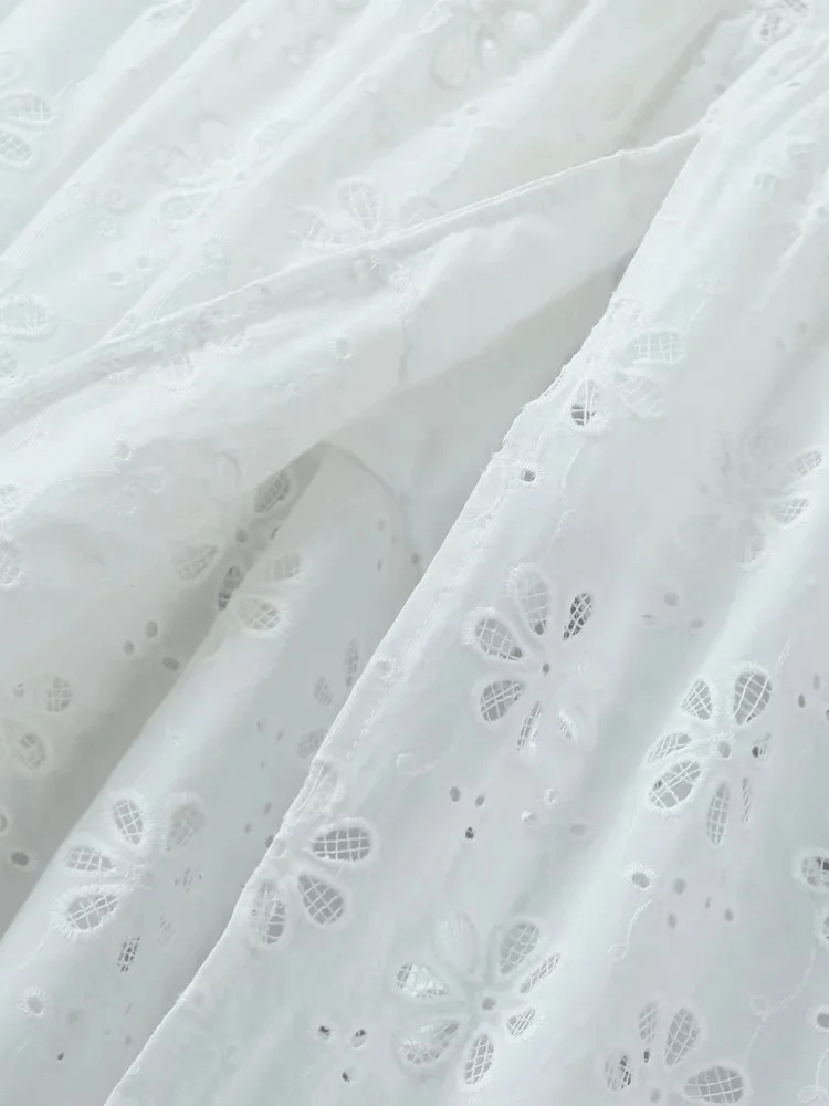 Vit klänning broderi anglaise
