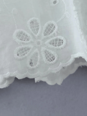 Vit klänning broderi anglaise