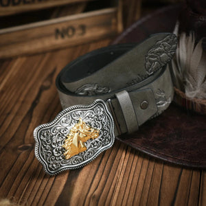 Westernbälte hästhuvudspänne