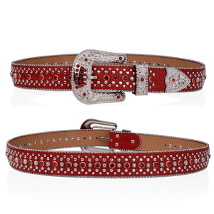 Westernbälte med glittriga rhinestones