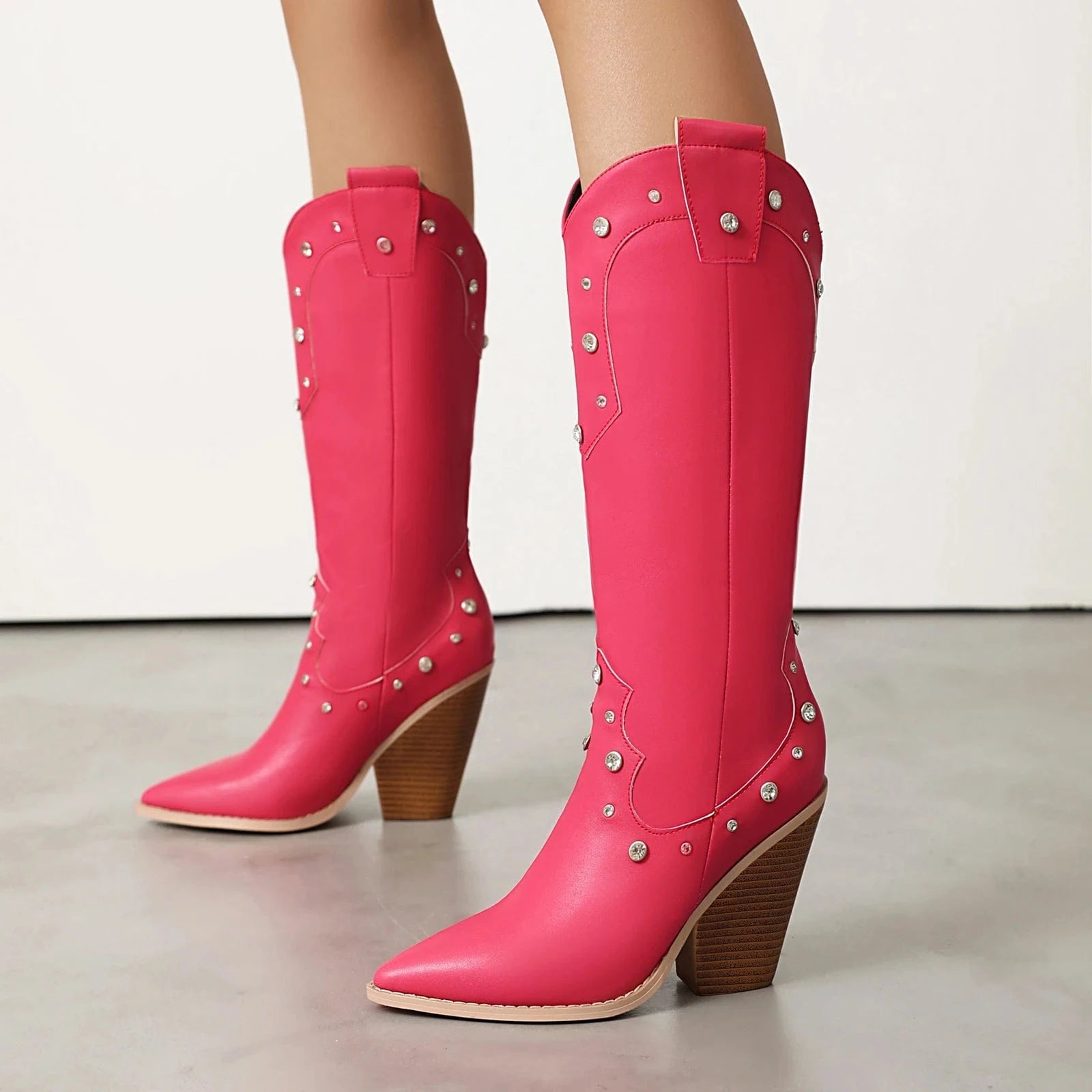 Högklackade Cowboyboots för Dam